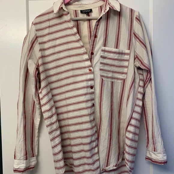 Topshop Stripped Button Down - Picture 1 of 4
